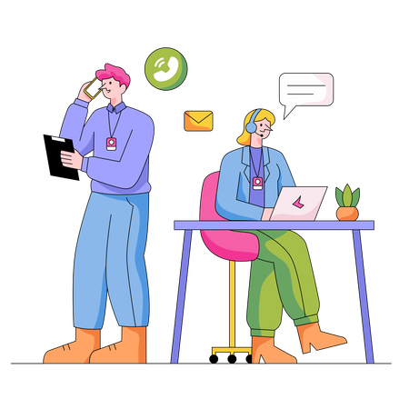 Bulk Admin Customer Service  Illustration