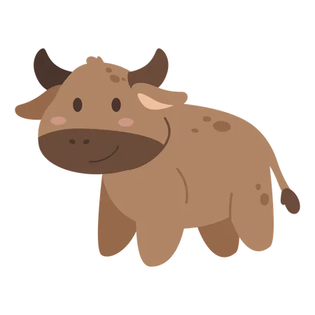 Bull Calf Baby Illustration Illustration