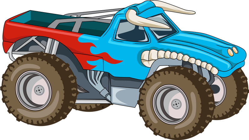 Bull monster truck  Illustration