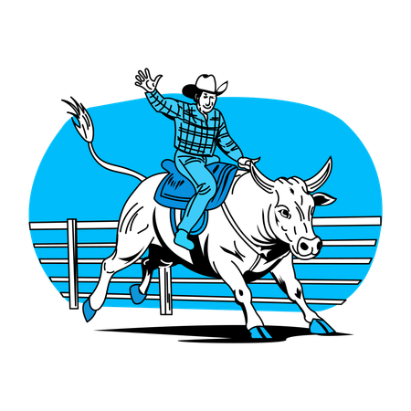 Bull Riding  Illustration