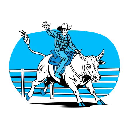 Bull Riding  Illustration