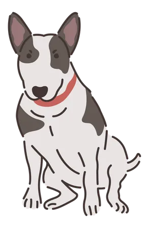 Bull terrier dog  Illustration