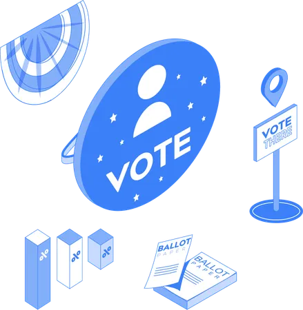 Bulletin de vote pour l'élection  Illustration