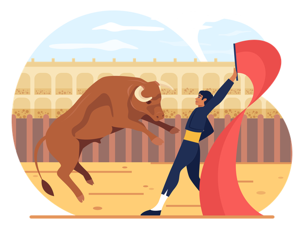 Bullfighting Show  Ilustración