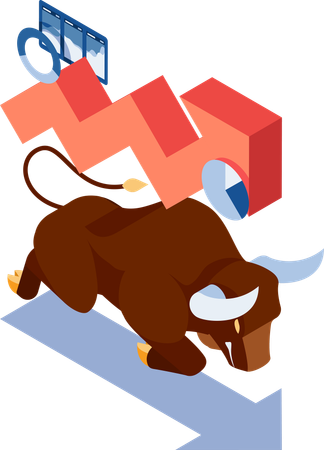 Bullish Stock Market and Investment  Illustration