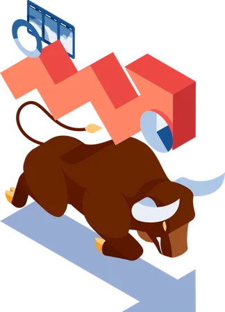 Bullish Stock Market and Investment  Illustration