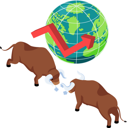 Bullish stock market condition Illustration