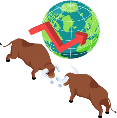 Bullish stock market condition  Illustration