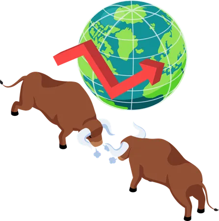 Bullish stock market condition  Illustration