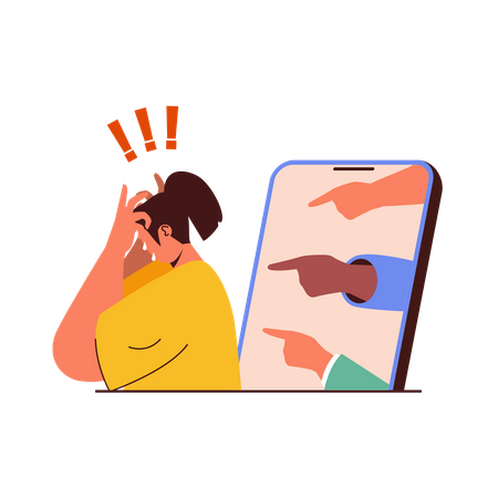 Bullying nas redes sociais  Ilustração