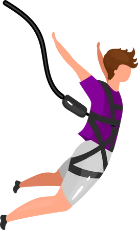 Bungee jumping Illustration