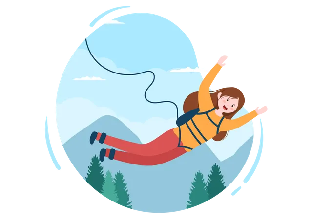 Bungee Jumping  Illustration