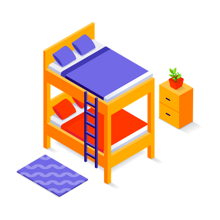 Bunk bed  Illustration