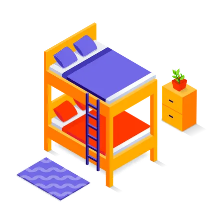 Bunk bed  Illustration