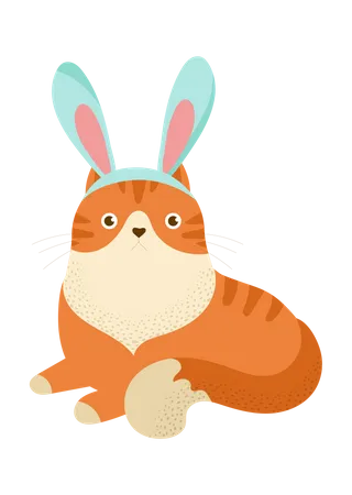 Bunny cat  Illustration