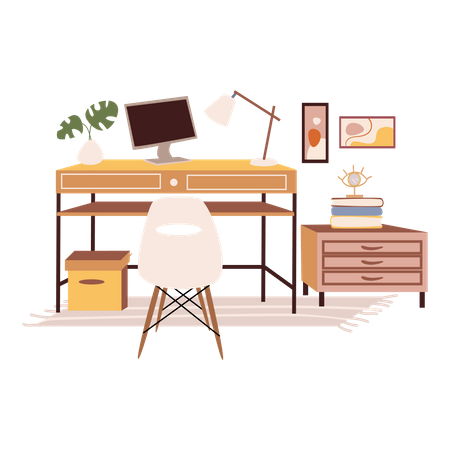 Bureau d'ordinateur  Illustration