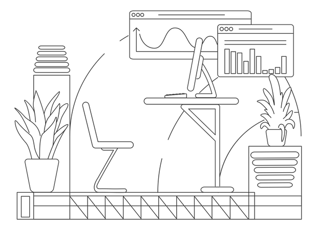 Bureau d'analyste d'affaires  Illustration