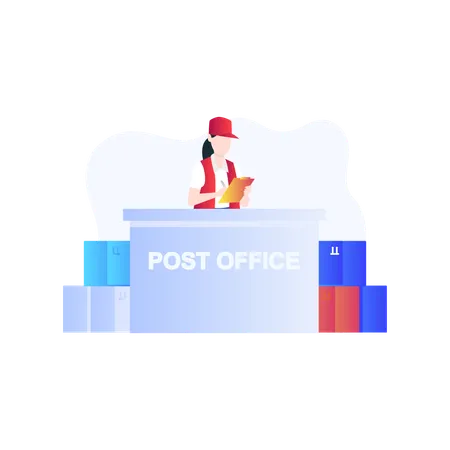 Bureau de poste  Illustration