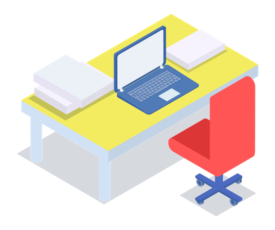 Bureau vide  Illustration