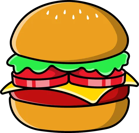 Hamburger au fromage  Illustration