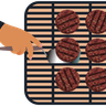 illustration for burger making