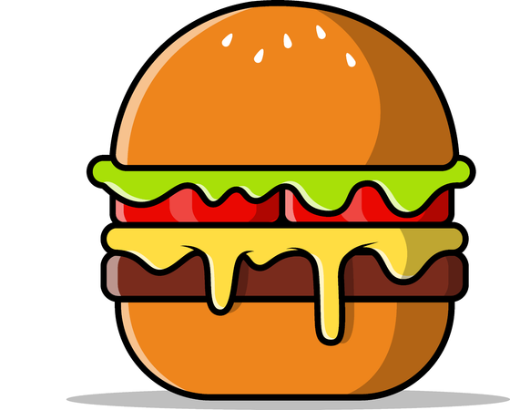 Burger Melted  Illustration