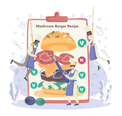 Burger Recipe  Illustration