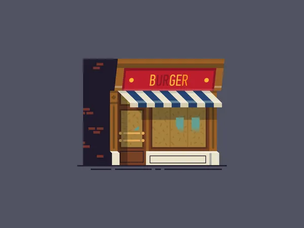 Burger Shop fermé  Illustration