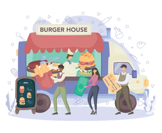 Burgerstand  Illustration