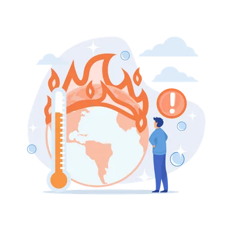 Burning Earth  Illustration