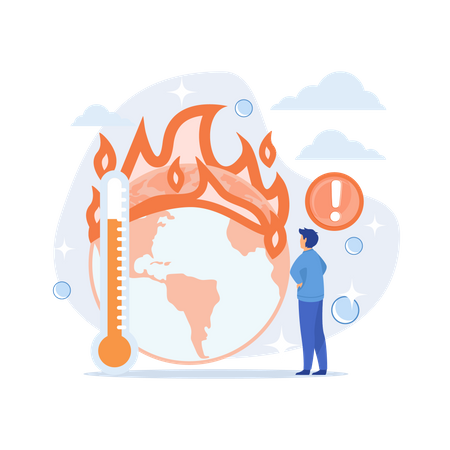 Burning Earth  Illustration