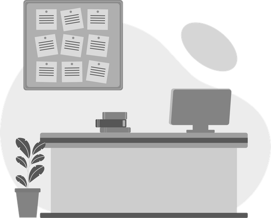 Schreibtisch  Illustration