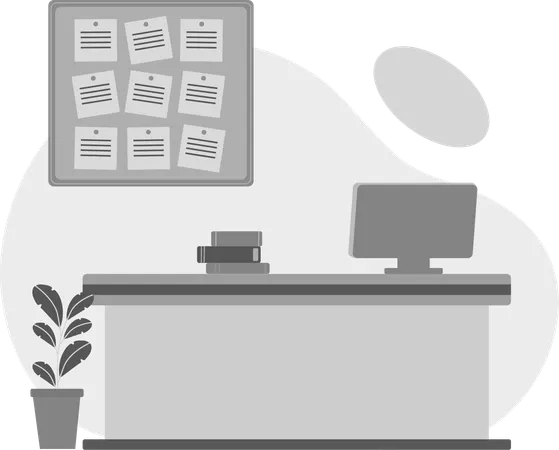 Schreibtisch  Illustration
