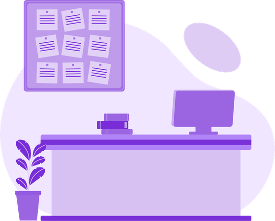 Schreibtisch  Illustration