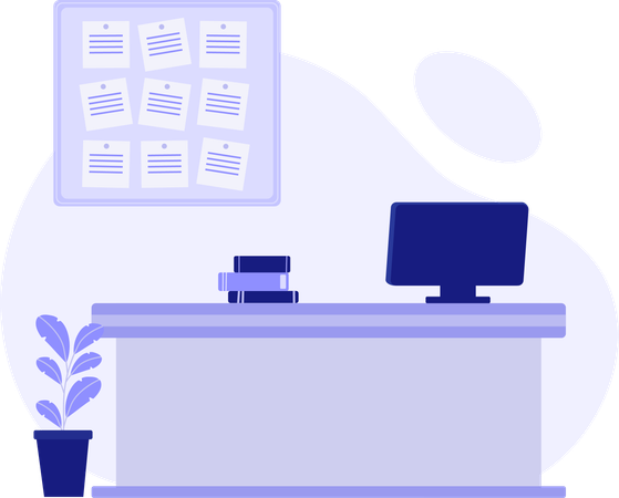 Schreibtisch  Illustration