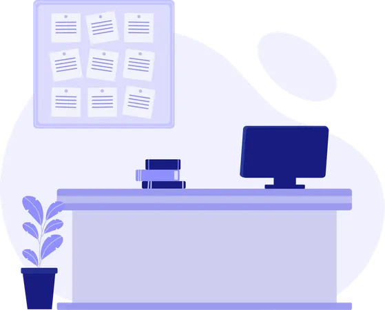 Schreibtisch  Illustration