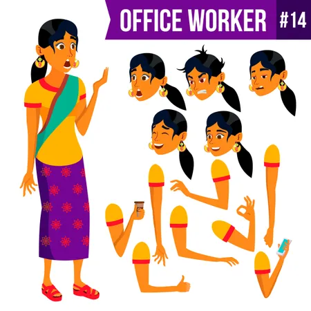 Büroangestellter  Illustration