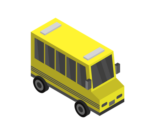 Autobus scolaire jaune  Illustration