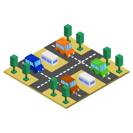 Bus station  Illustration