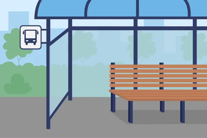 Bus stop  Illustration