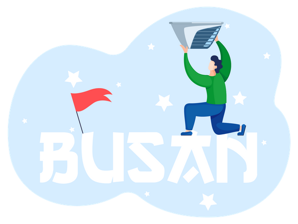 Busan Tourismus  Illustration