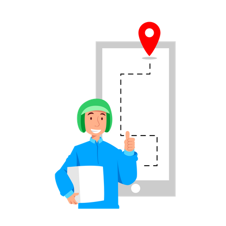 Buscando un lugar de entrega  Ilustración