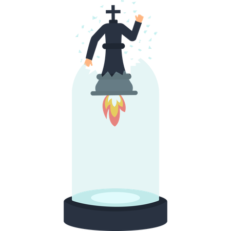 Buseinssman boosting strategy  Illustration