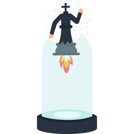 Buseinssman boosting strategy  Illustration