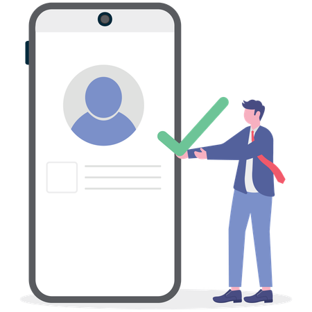 Busienssman facing employee assessment  Illustration