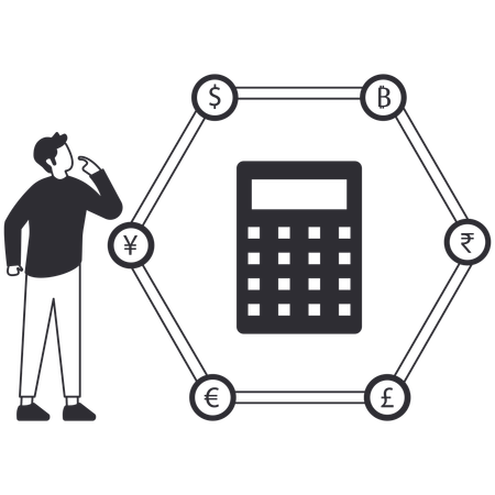 Busienssman thinking about Budget calculation  Illustration