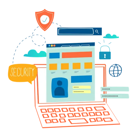 Business account security  Illustration