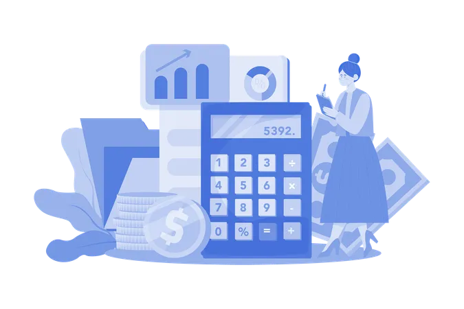 Accountant Illustration Concept On A White Background Illustration
