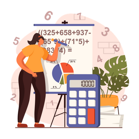 Business accounting by accountant  Illustration