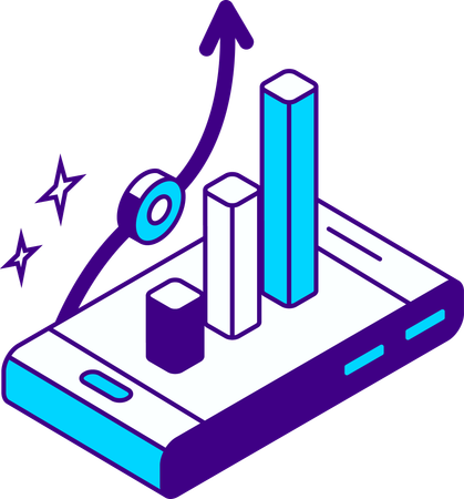 Business accounting graph  Illustration